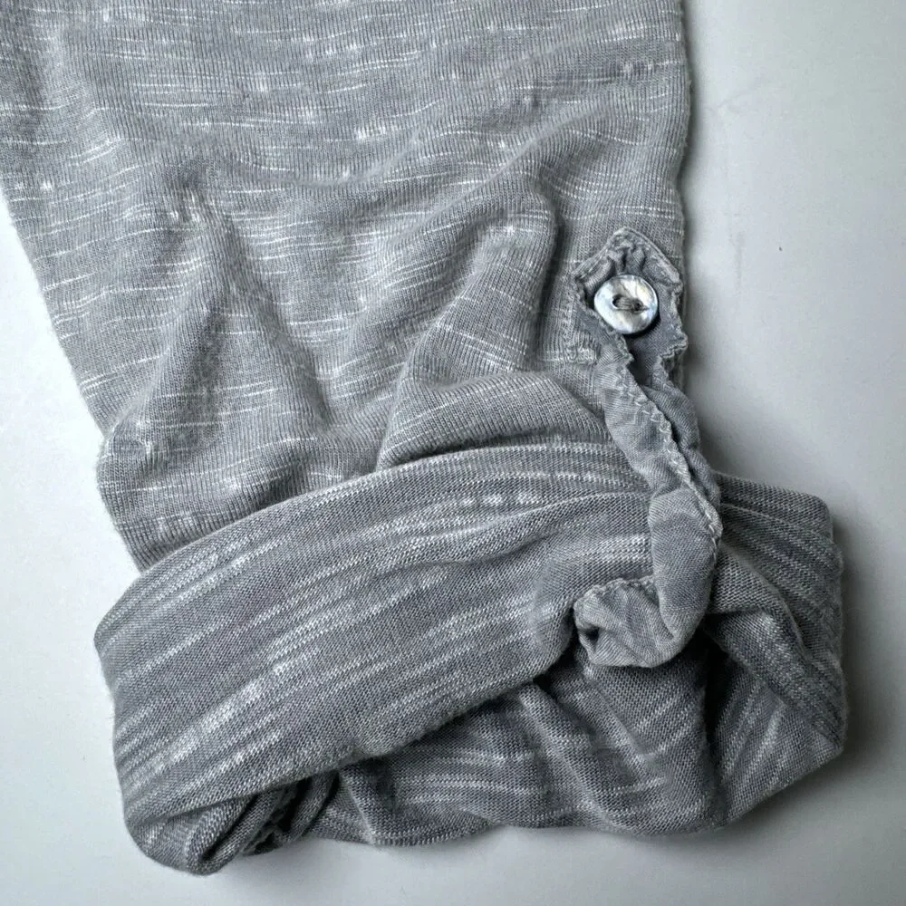 Solitaire Blouse Small Gray Crochet Lace‎ Embroidered Rayon Boho Peasant Top